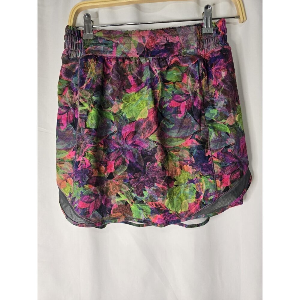 Lululemon Hotty Hot High-Rise Skirt *Long Vivid Floral Tone Multi Size 6